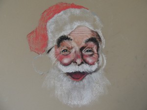 Santa after Norman Rockwell, Pastel, 20x16 in progress